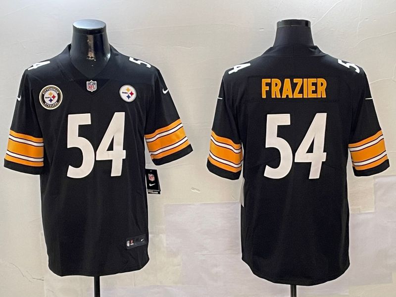 Men Pittsburgh Steelers #54 Frazier Black Second generation 2024 Nike Limited NFL Jersey style 2